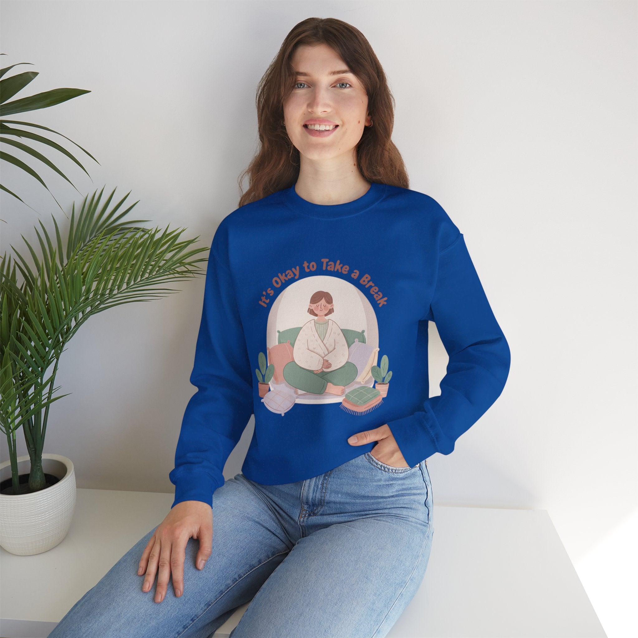 It's Okay to Take a Break Sweatshirt | self care shirt, burnout