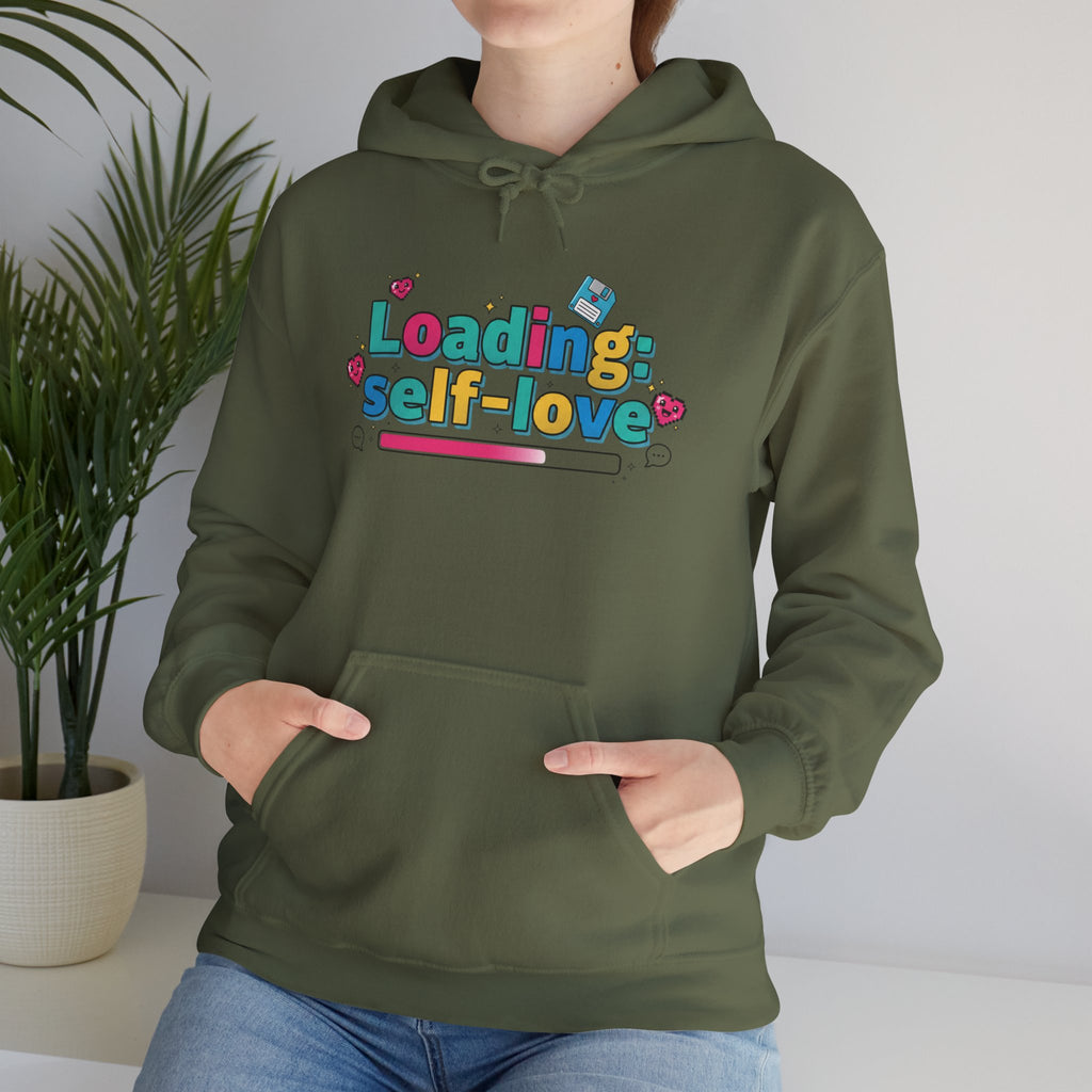 Loading... Self Love pixel art Hoodie | Old Internet Aesthetic, 90s web nostalgia