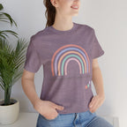 Muted Pastel Rainbow Tee | pastel rainbow shirt, retro rainbow art