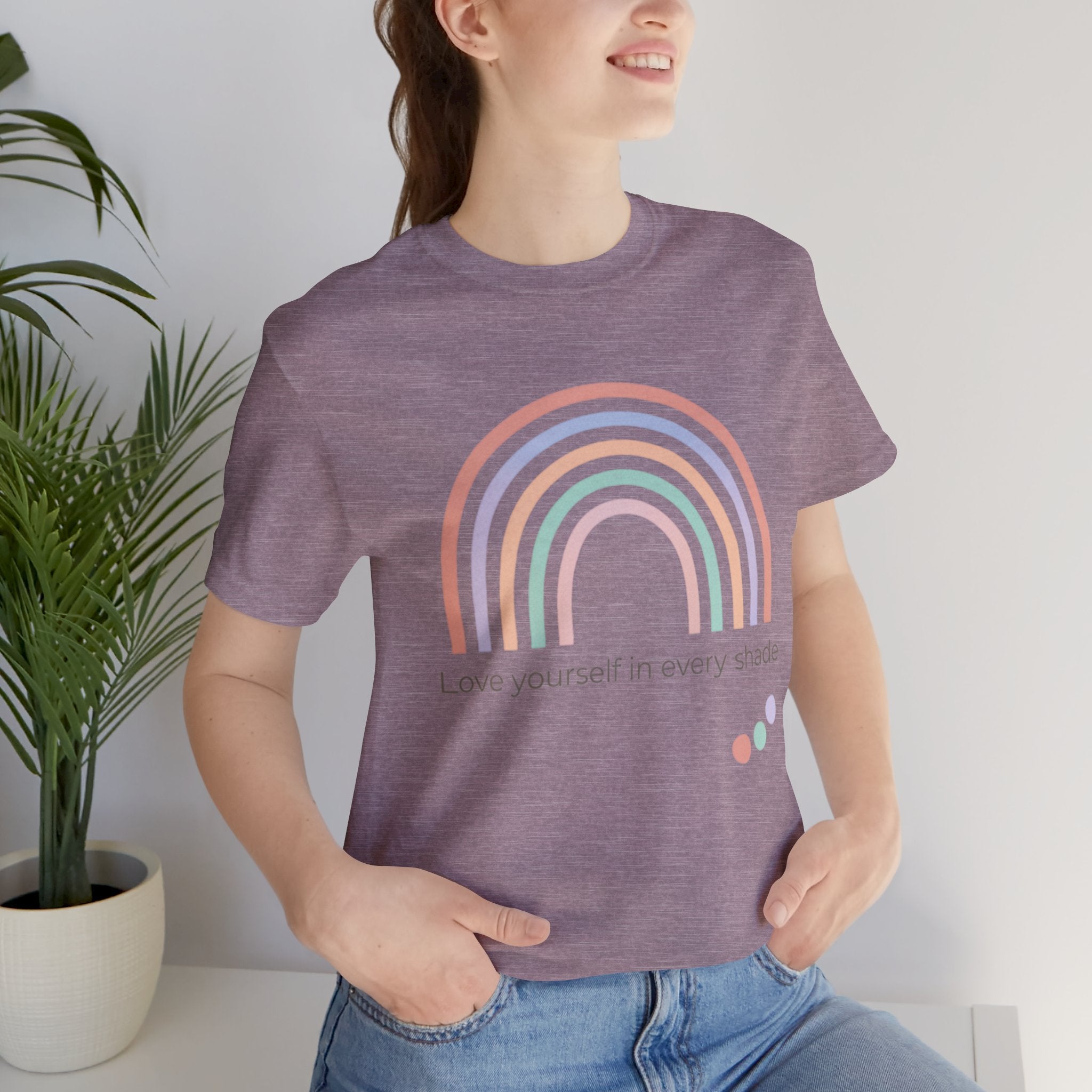 Muted Pastel Rainbow Tee | pastel rainbow shirt, retro rainbow art