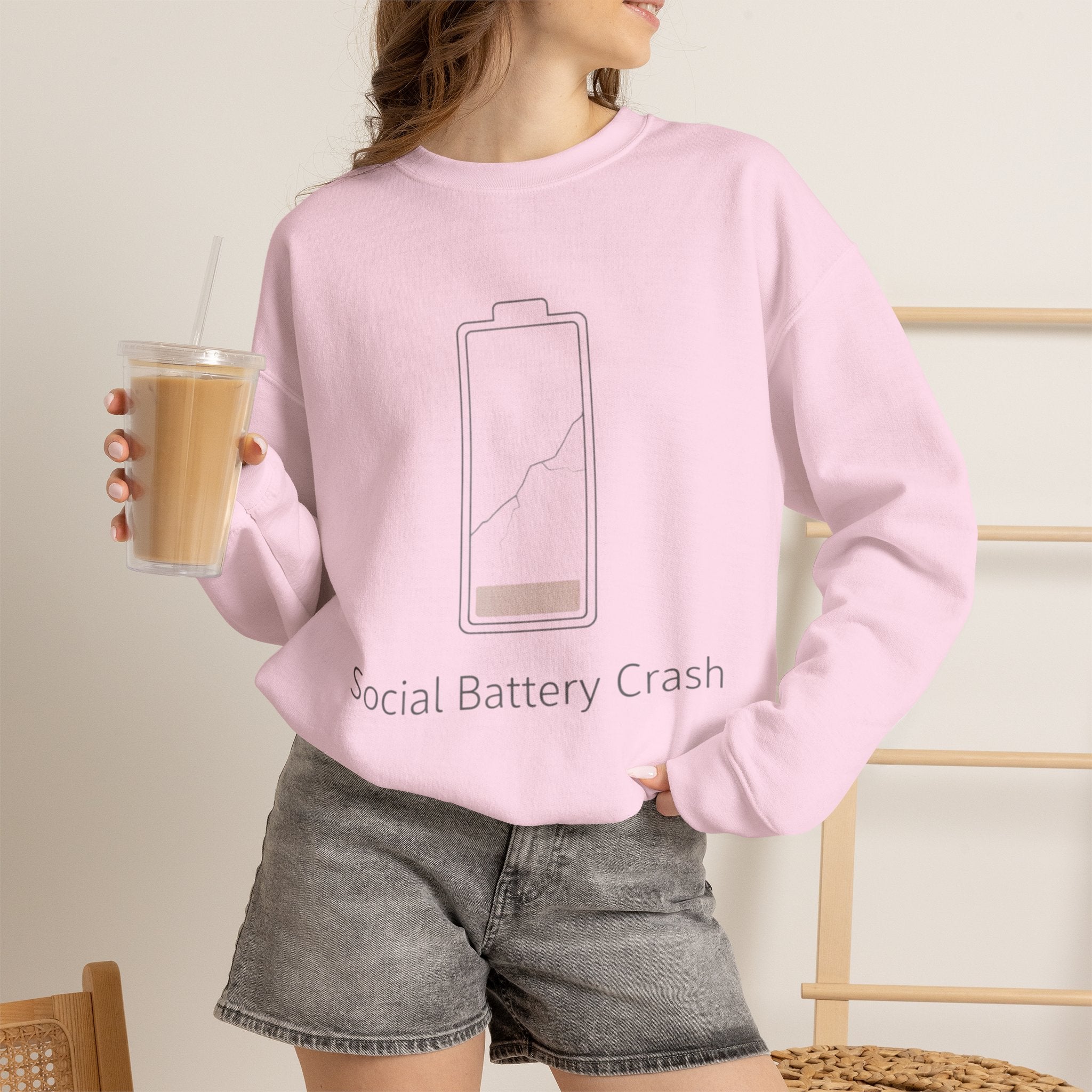 Social Battery Crash Sweatshirt