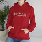 'Love Is Overrated' Cute Grumpy Cat Graphic Hoodie