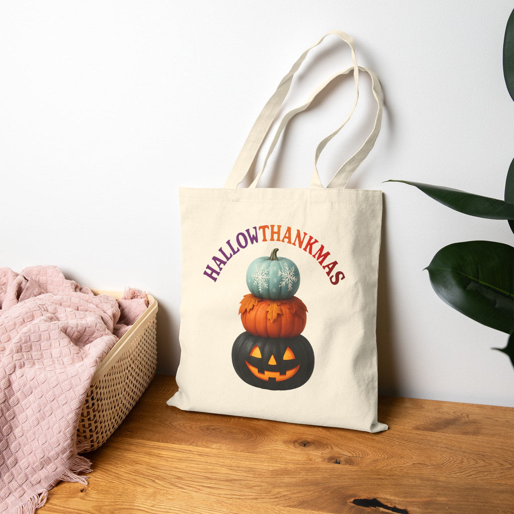 ‘Hallowthankmas’ Stacked Pumpkin Fall Tote