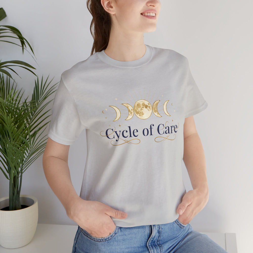 Cycle of Care Moon Phases Tee | celestial wellness, ritual calendar