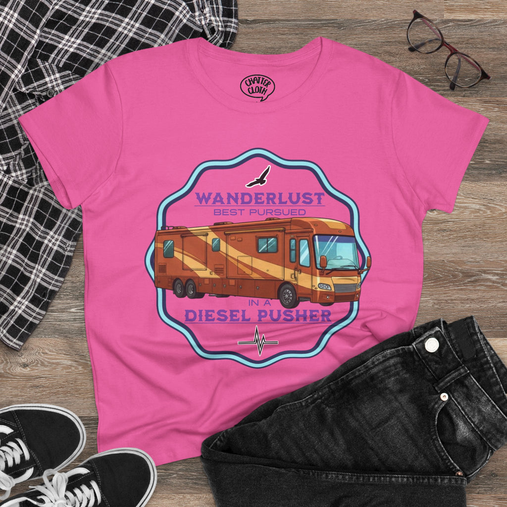 Wanderlust Women's Tee, Class A Diesel Pusher