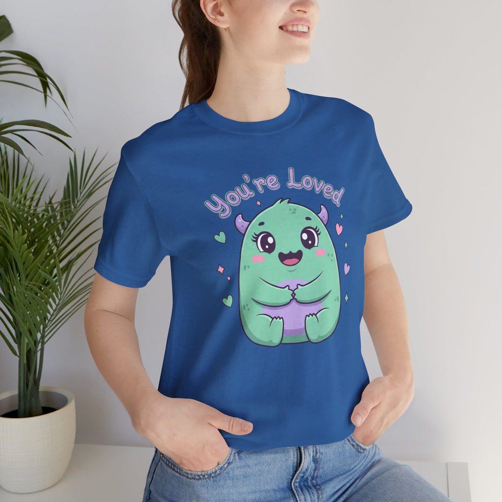 You're Loved Cute Monster Tee | kawaii therapy monster, pastel comfort