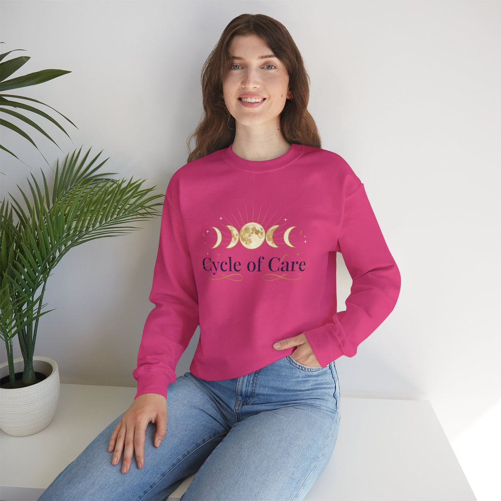 Cycle of Care Moon Phases Sweatshirt | celestial wellness, ritual calendar