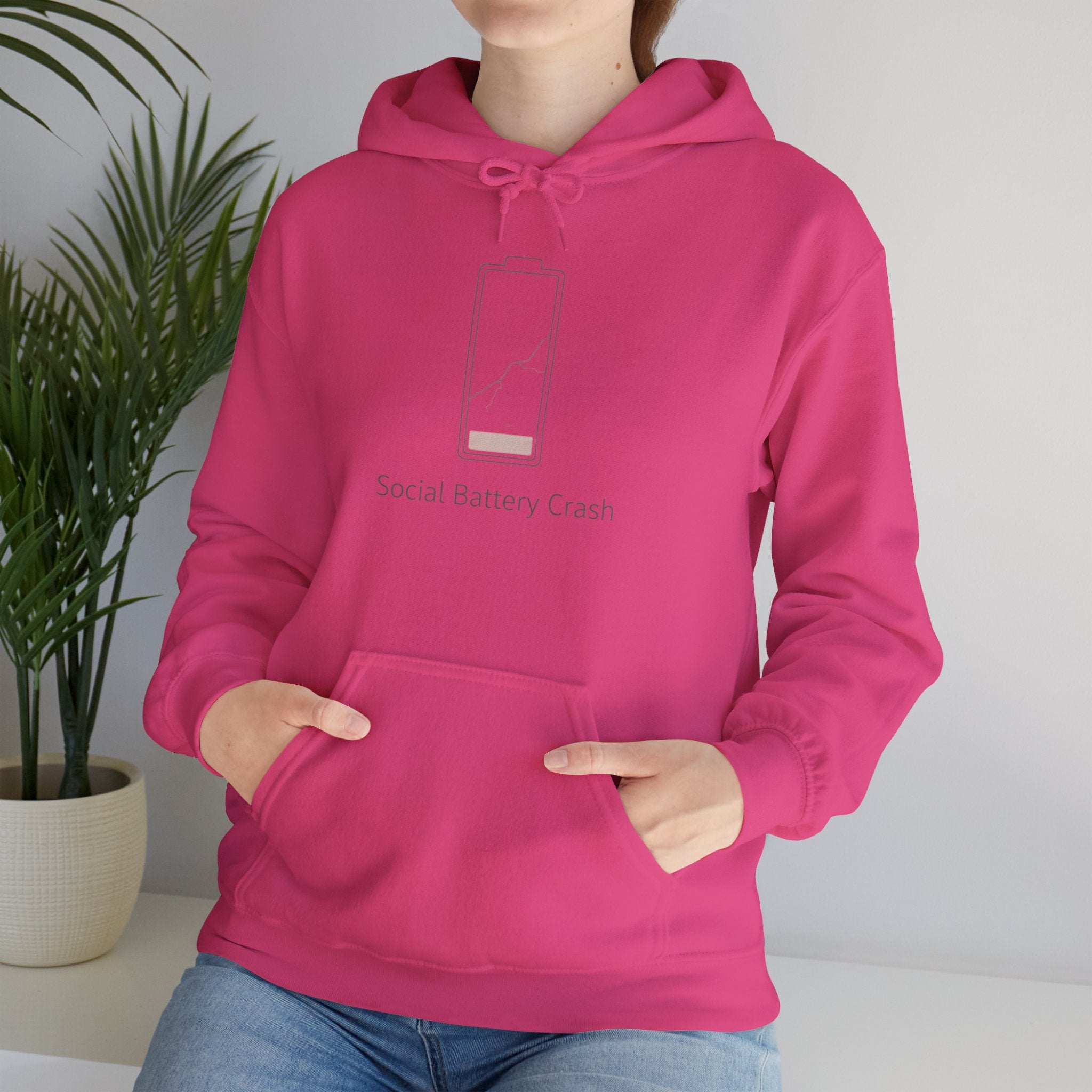Social Battery Crash Hoodie
