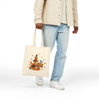 "Hello Autumn" Pumpkin & Sunflower Canvas Tote