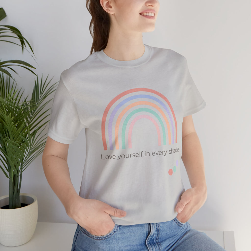 Muted Pastel Rainbow Tee | pastel rainbow shirt, retro rainbow art