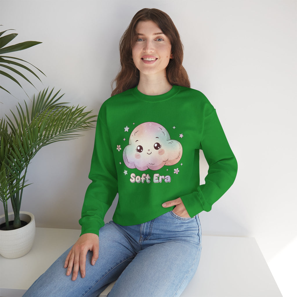 Soft Era Cloud Crewneck Sweatshirt | wholesome surrealism, pastel kawaii