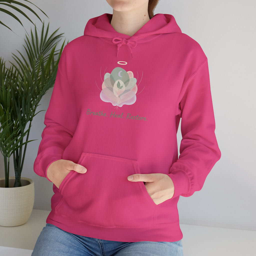 Breathe Heal Restore Sweatshirt — Mindful Wellness Hoodie
