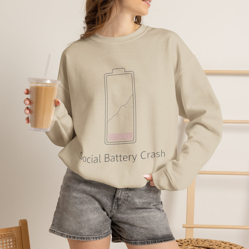 Social Battery Crash Sweatshirt