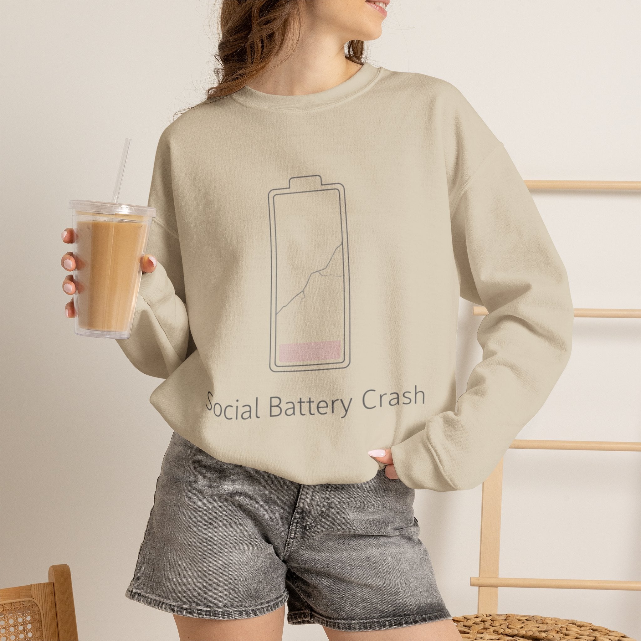 Social Battery Crash Sweatshirt