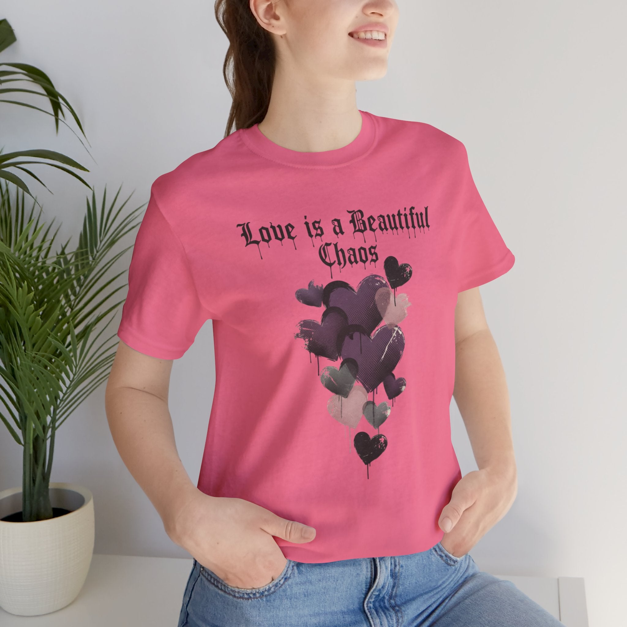 distressed grunge heart tee | Love Is A Beautiful Chaos shirt