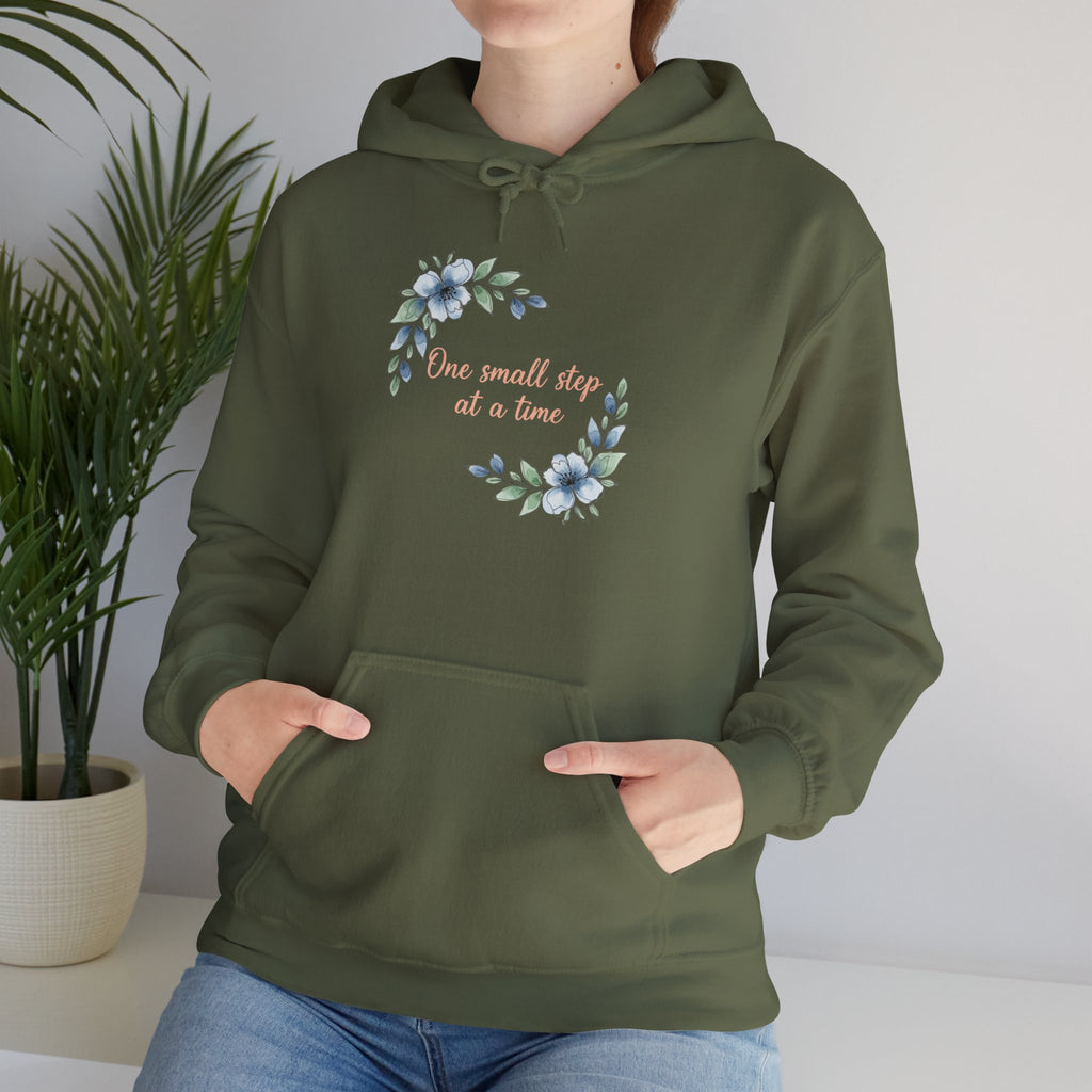 Floral Wreath 'One Small Step at a Time' Hoodie