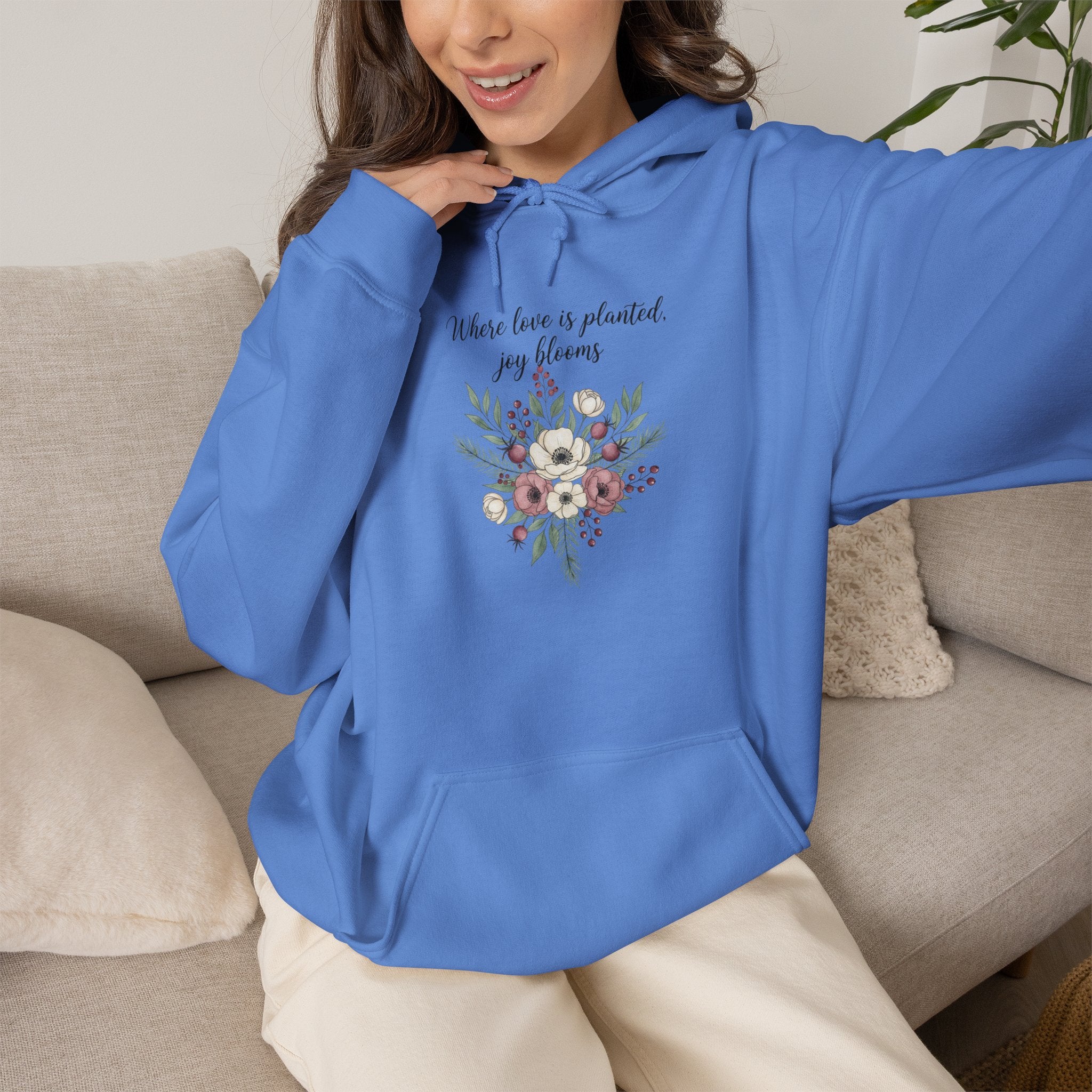 Cottagecore Winter Florals Hoodie
