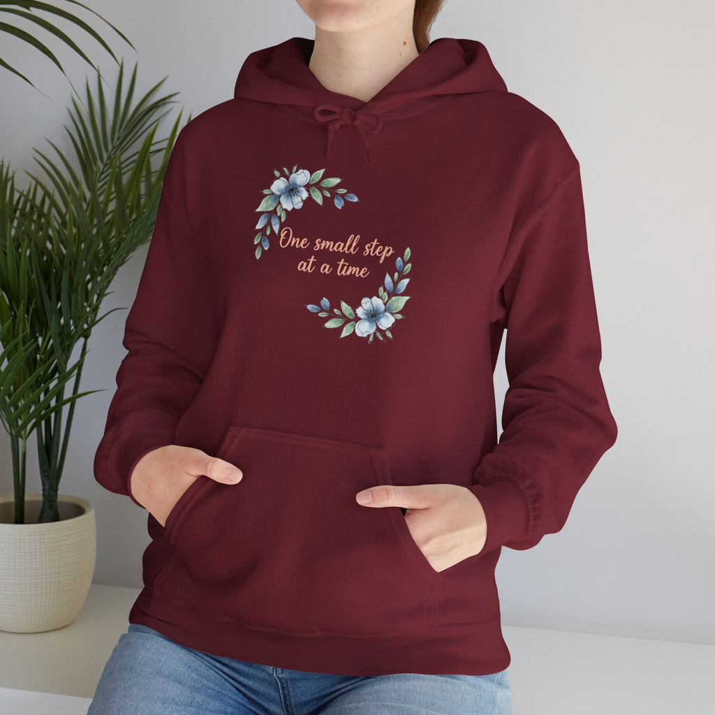 Floral Wreath 'One Small Step at a Time' Hoodie