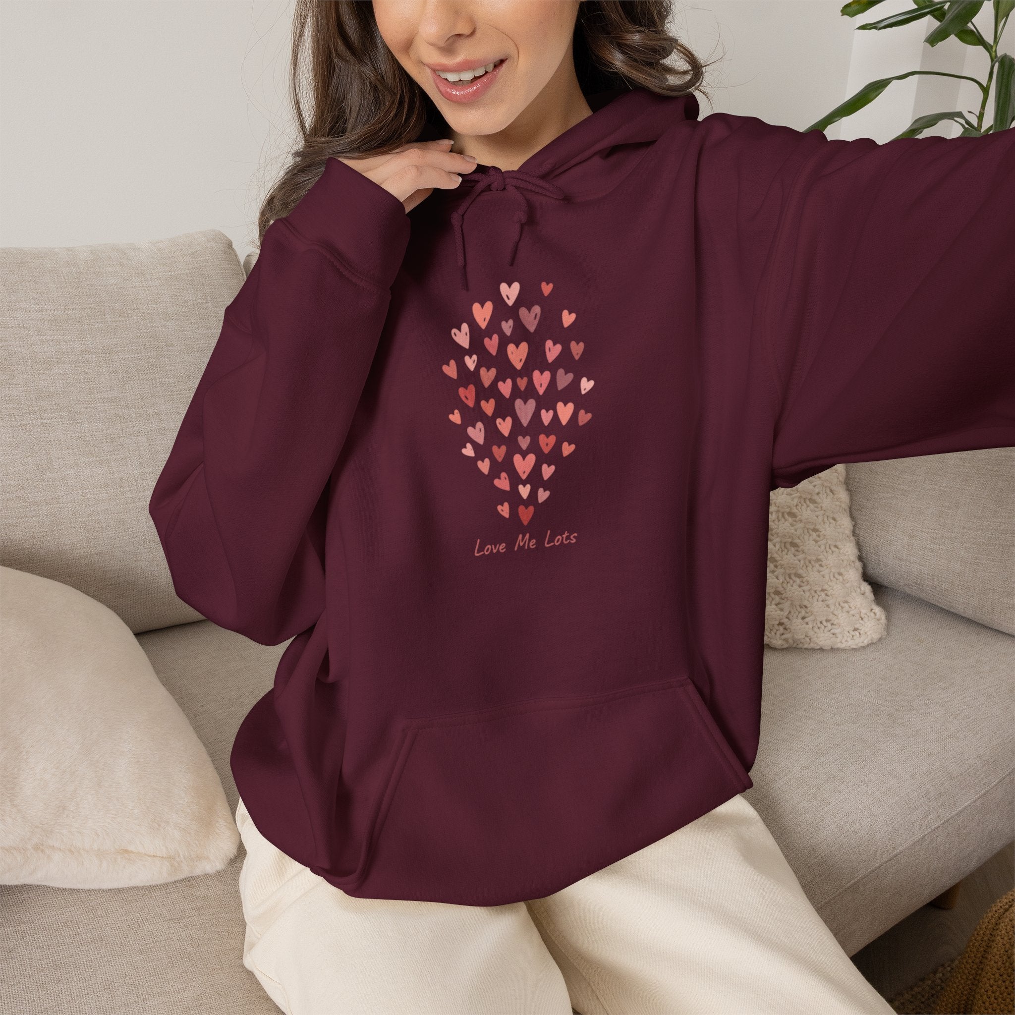 Love Me Lots Tiny Heart Cluster Hoodie