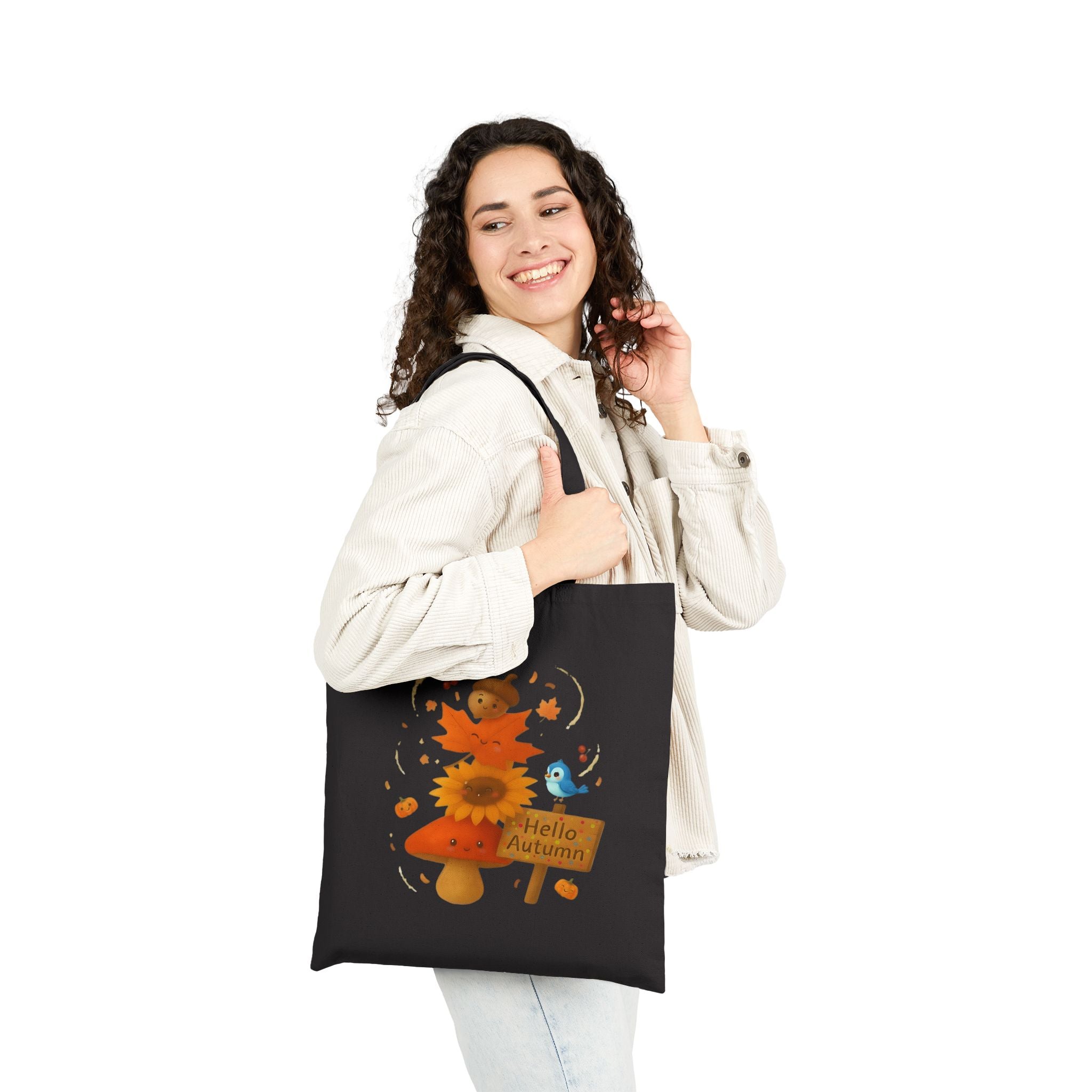 "Hello Autumn" Canvas Market Bag