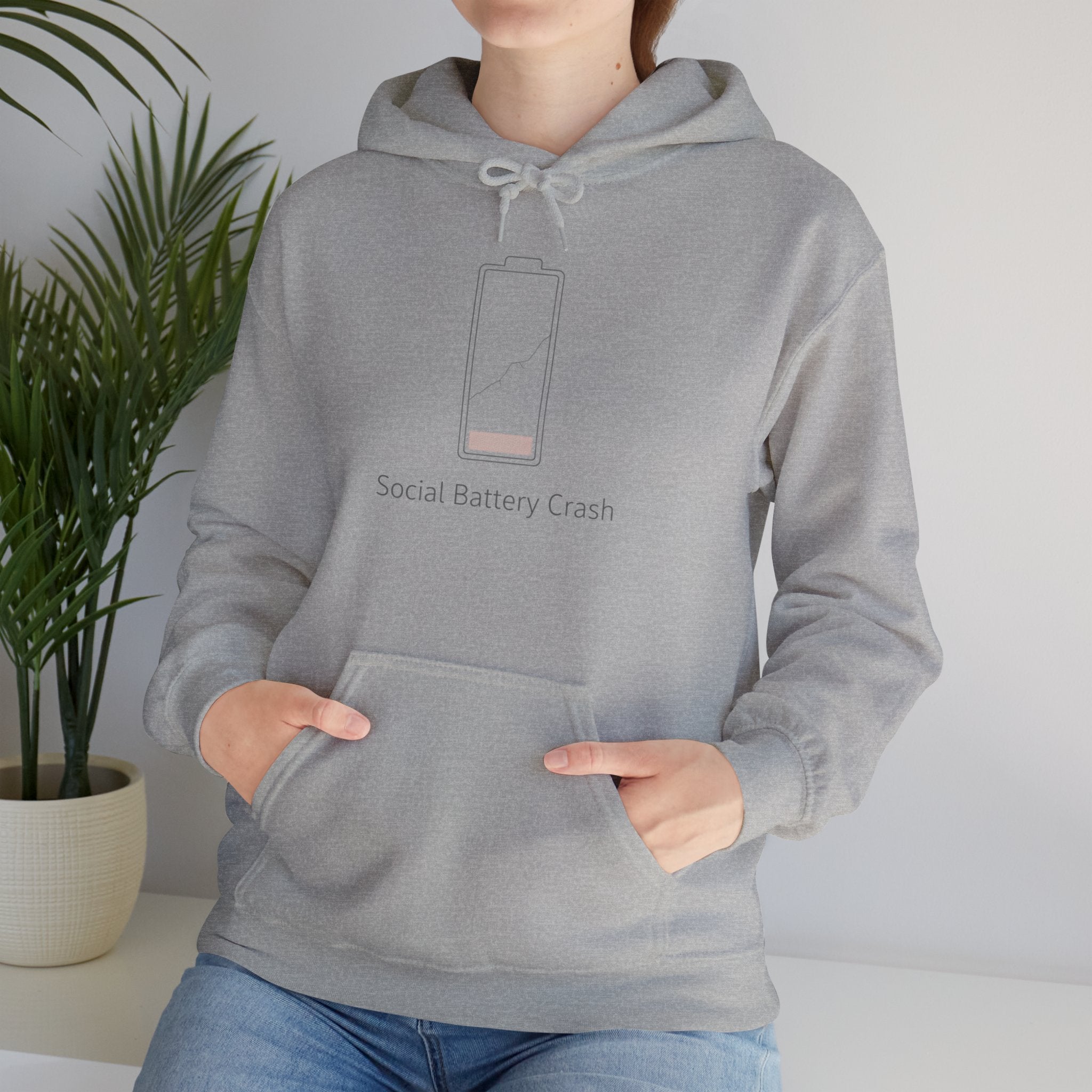 Social Battery Crash Hoodie