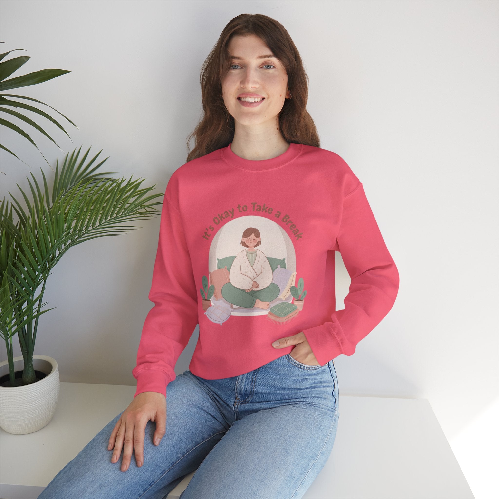 It's Okay to Take a Break Sweatshirt | self care shirt, burnout
