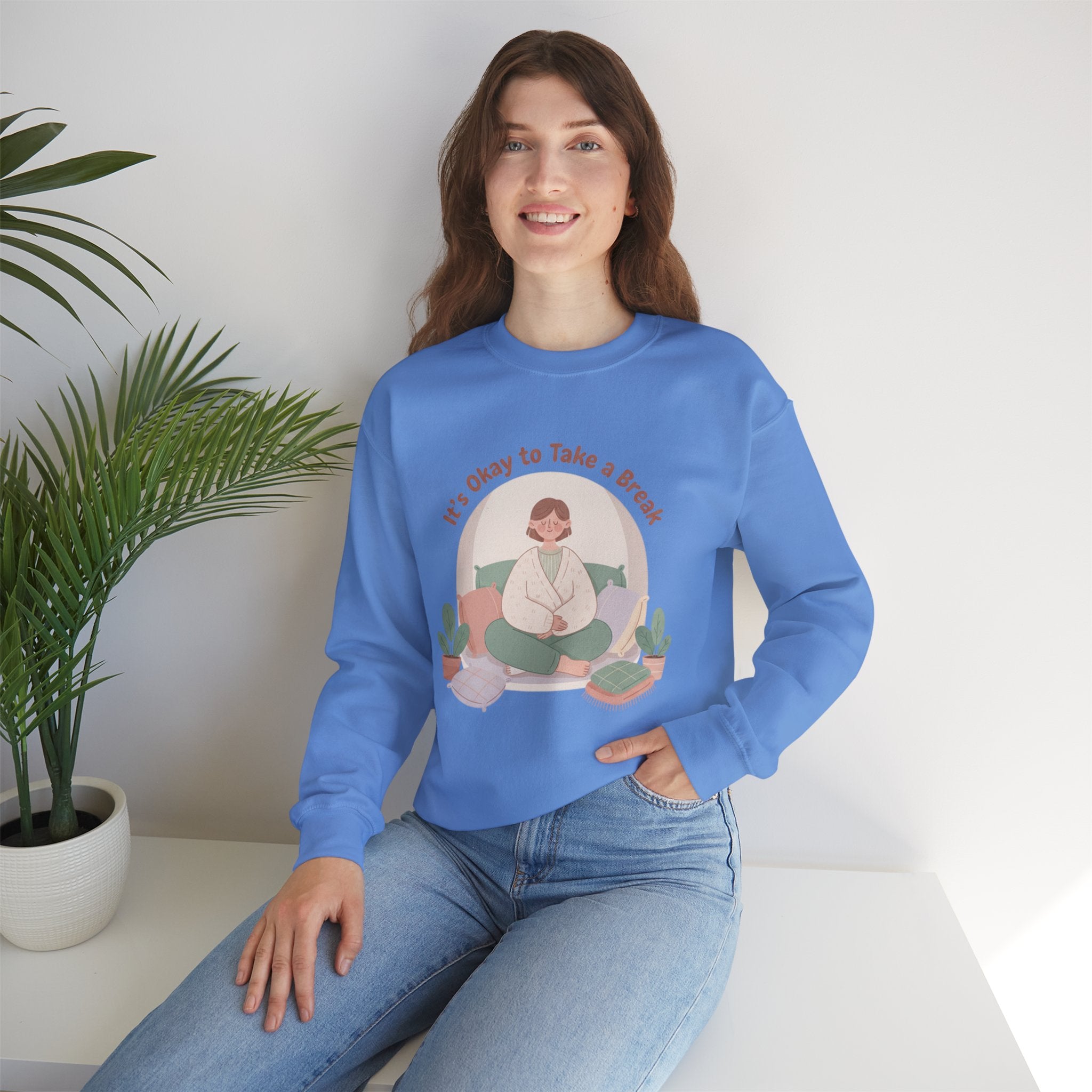 It's Okay to Take a Break Sweatshirt | self care shirt, burnout