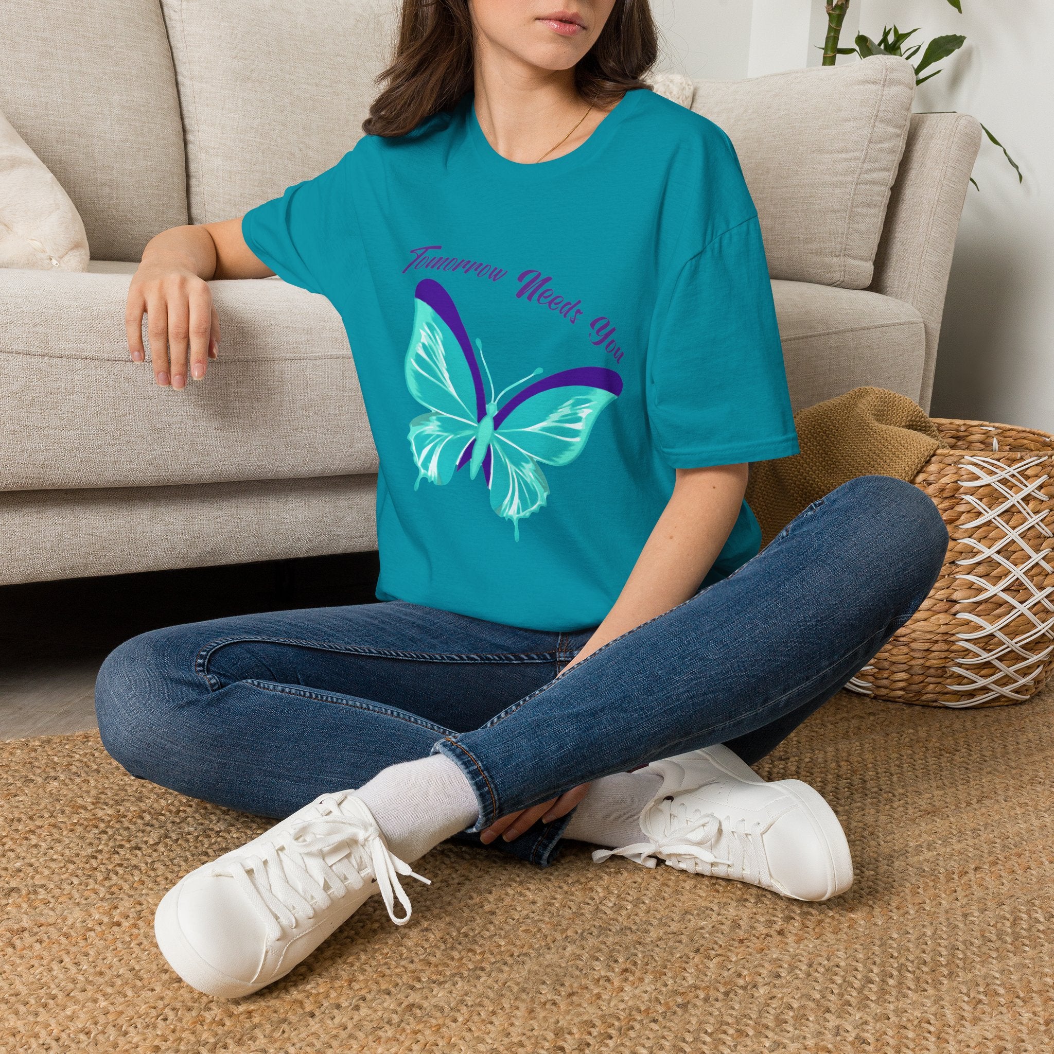 Butterfly "Tomorrow Needs You" T-Shirt — Inspirational Mental Health Awareness Tee