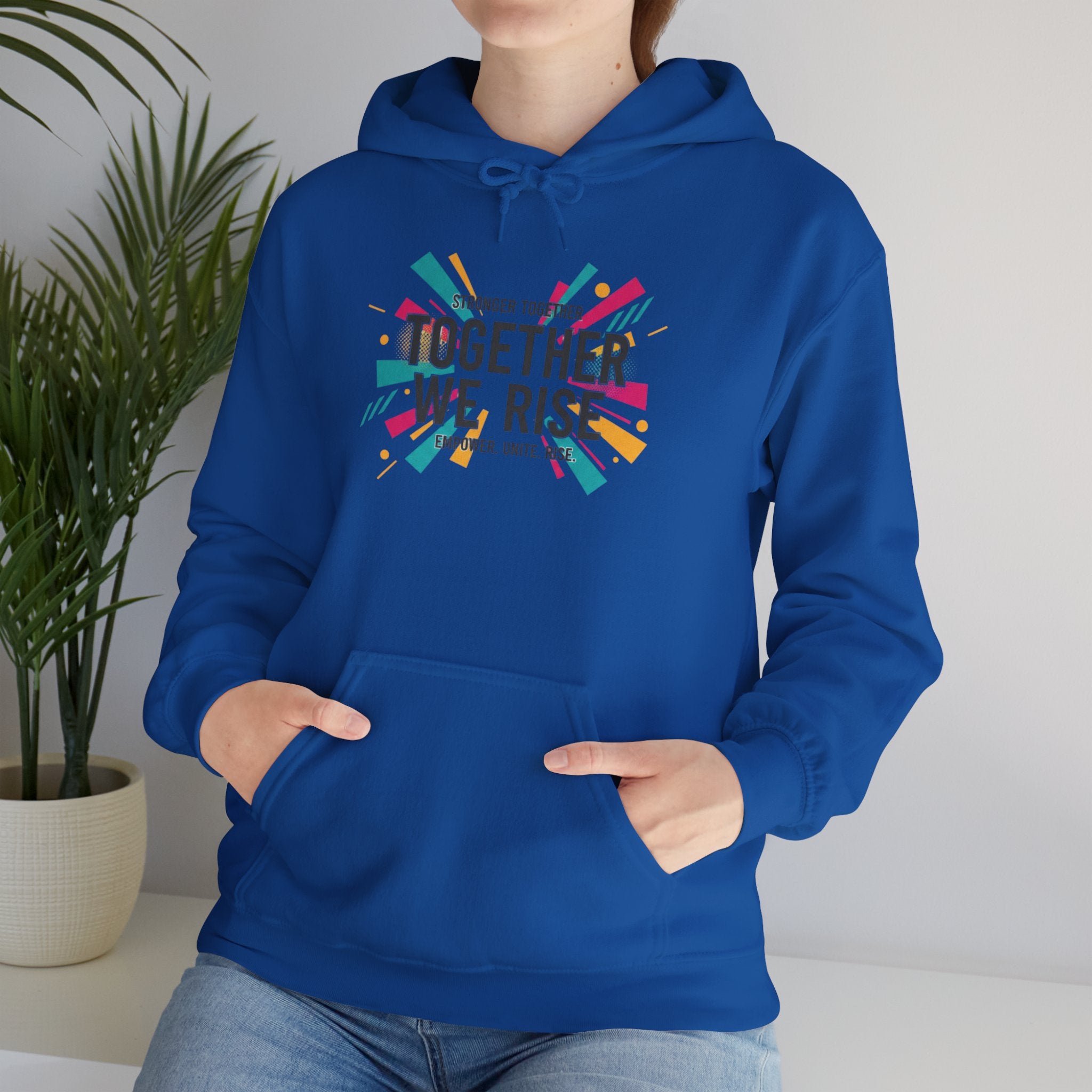 Together We Rise Hoodie | empowerment slogan, feminist apparel