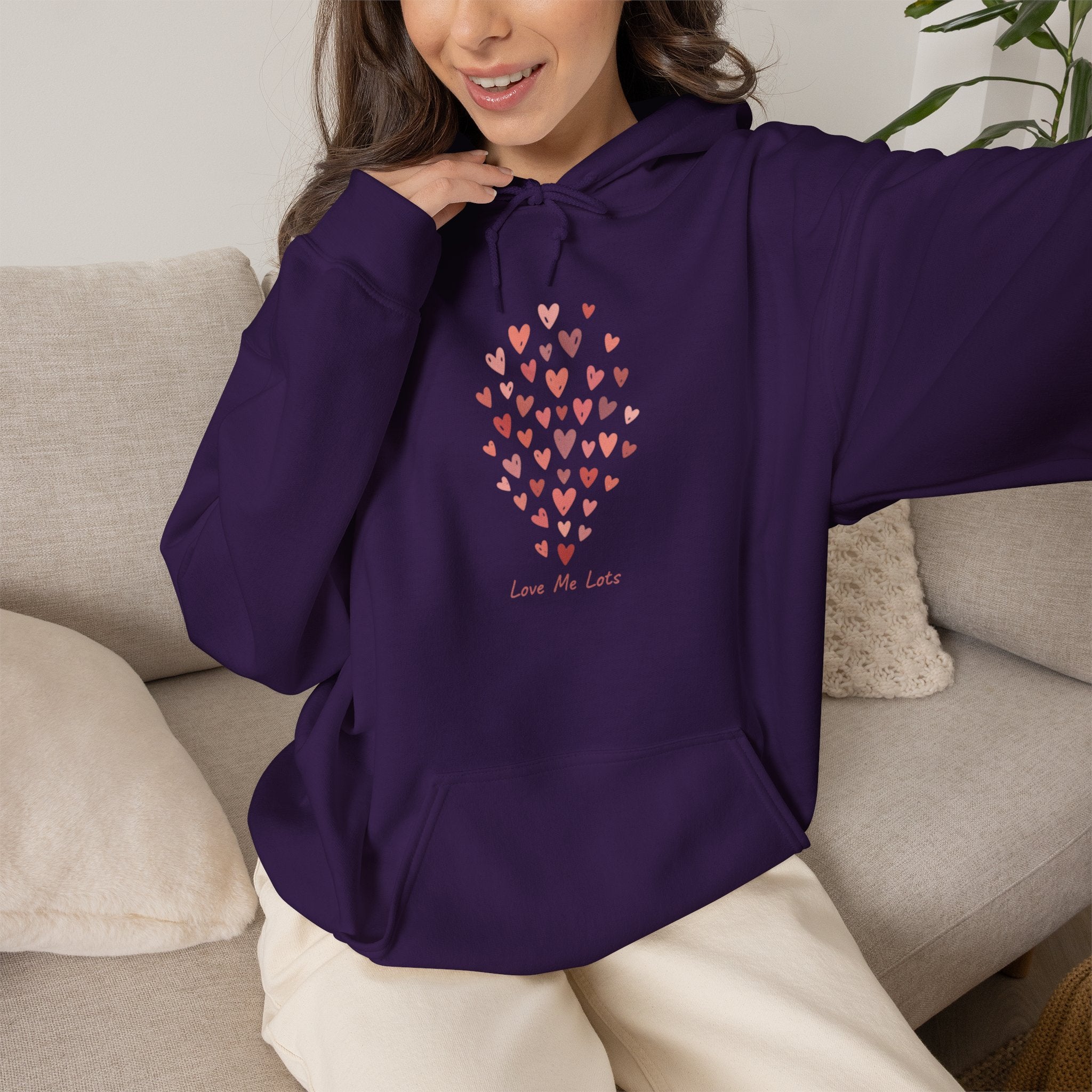 Love Me Lots Tiny Heart Cluster Hoodie
