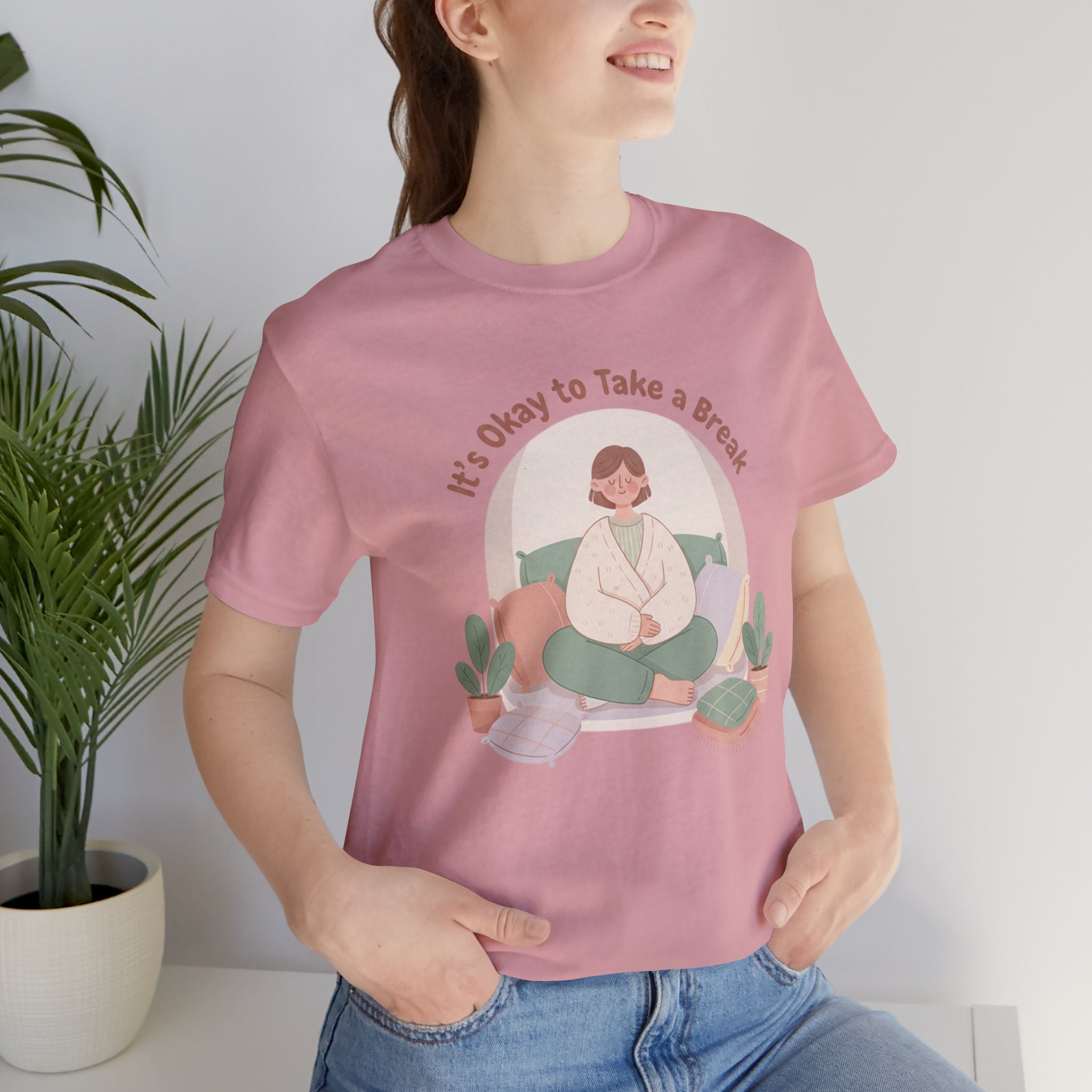 It's Okay to Take a Break Tee | self care shirt, burnout awareness