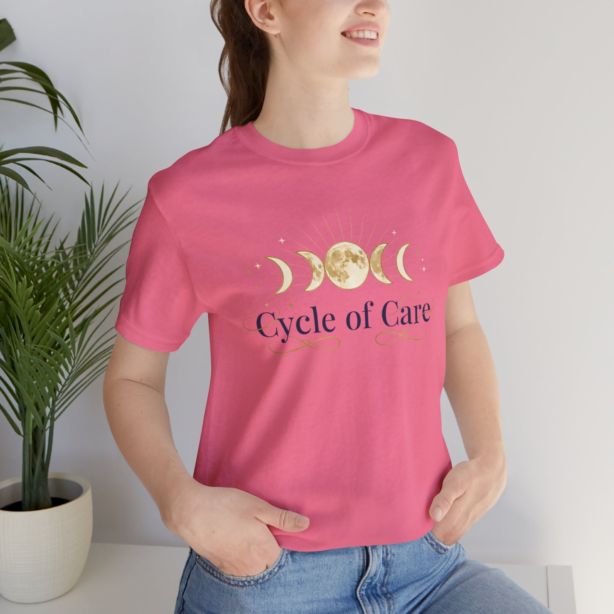Cycle of Care Moon Phases Tee | celestial wellness, ritual calendar