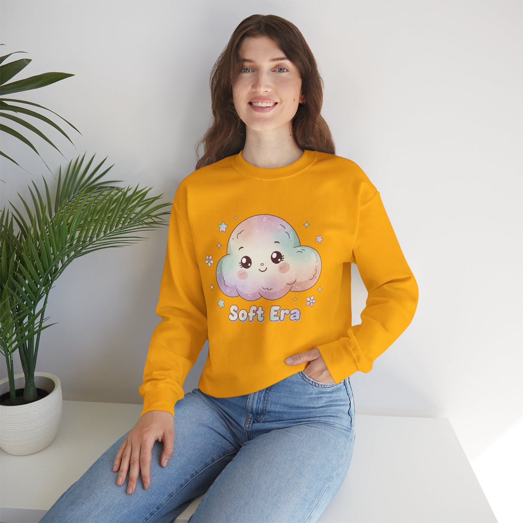 Soft Era Cloud Crewneck Sweatshirt | wholesome surrealism, pastel kawaii