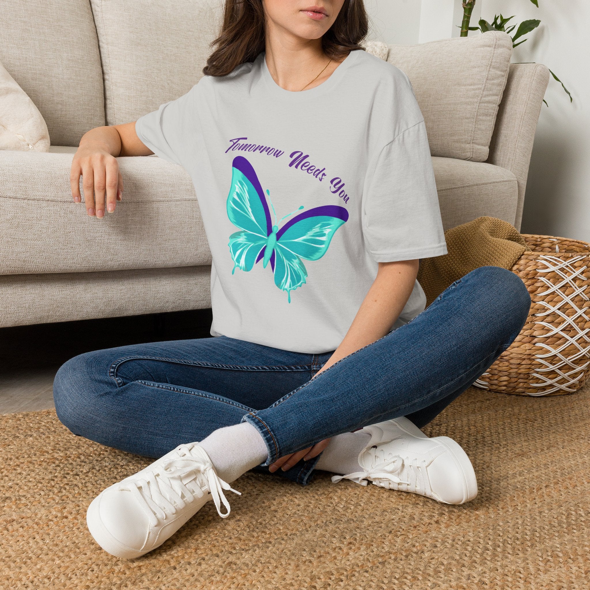 Butterfly "Tomorrow Needs You" T-Shirt — Inspirational Mental Health Awareness Tee