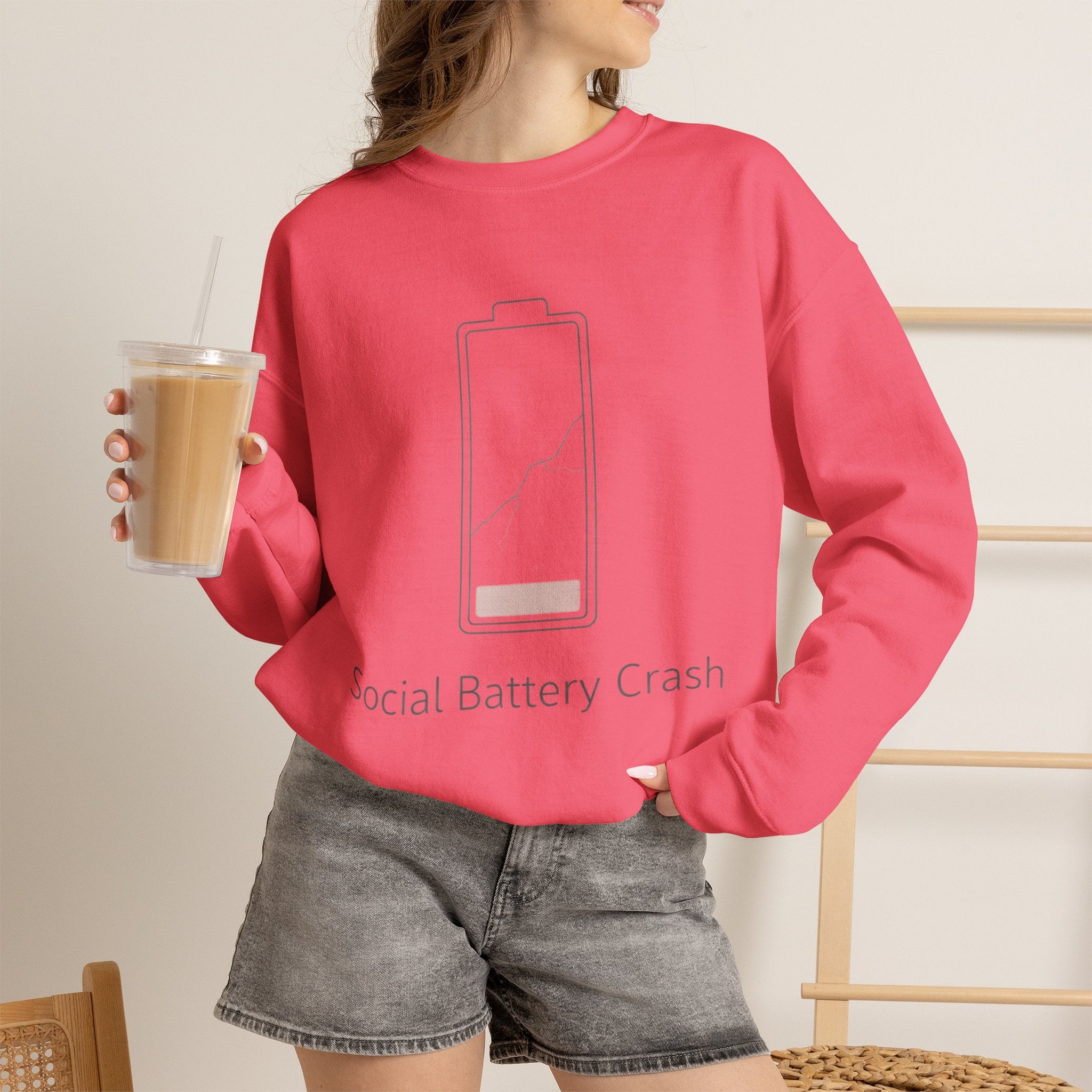 Social Battery Crash Sweatshirt