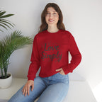 Love Simply Sweatshirt | Minimalist Hand-Lettered Quote, Script Typography