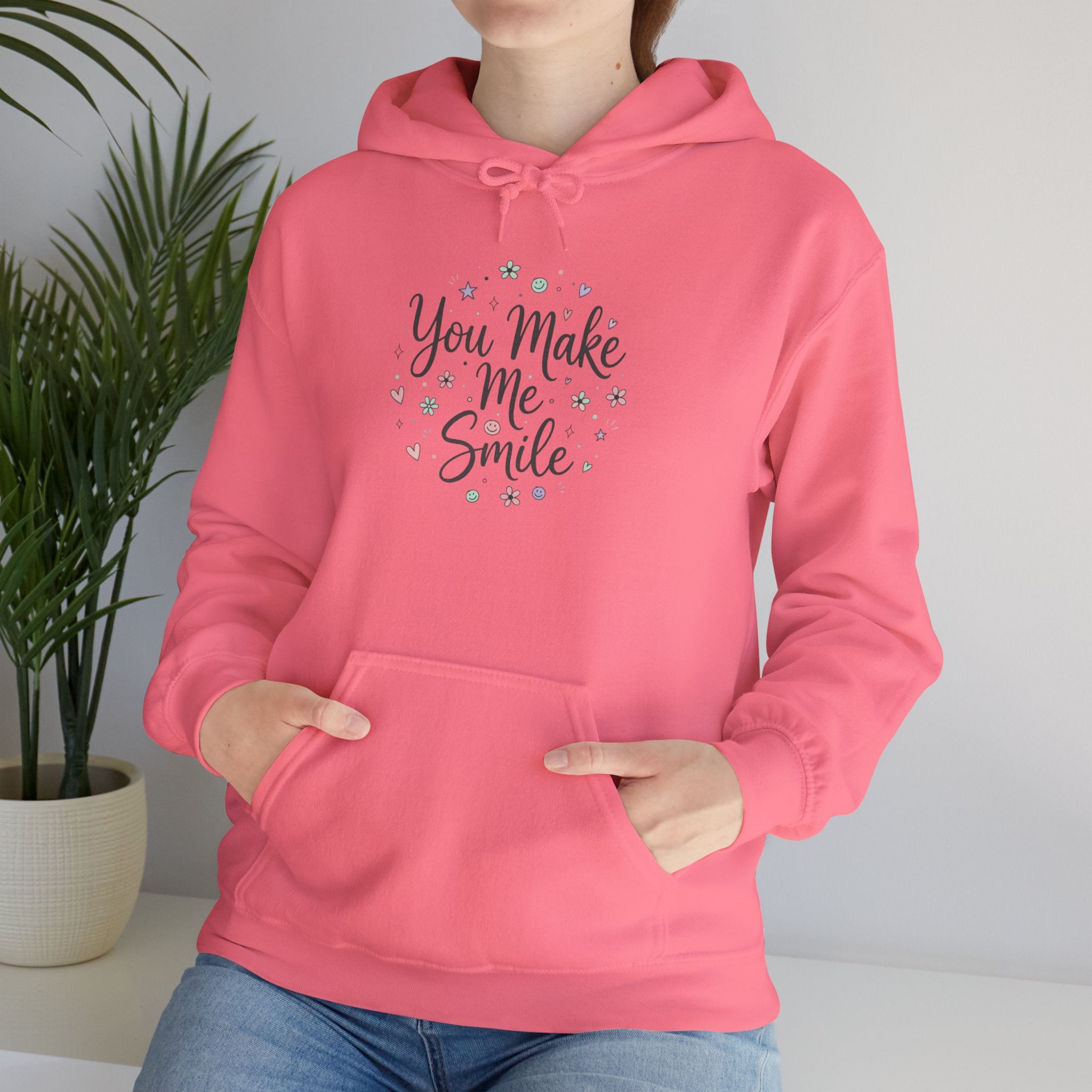 You Make Me Smile Hoodie | hand drawn doodle, handwritten message