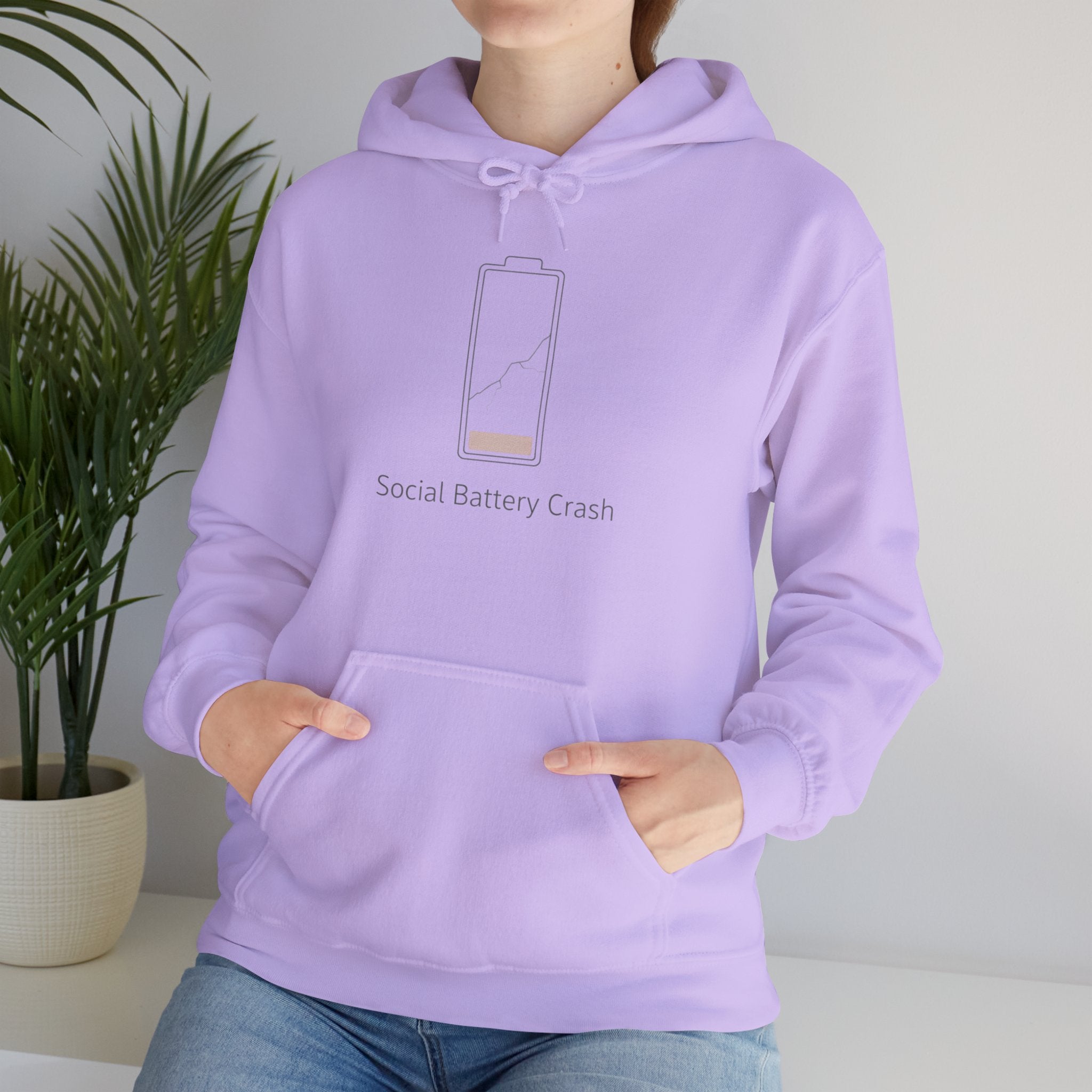 Social Battery Crash Hoodie