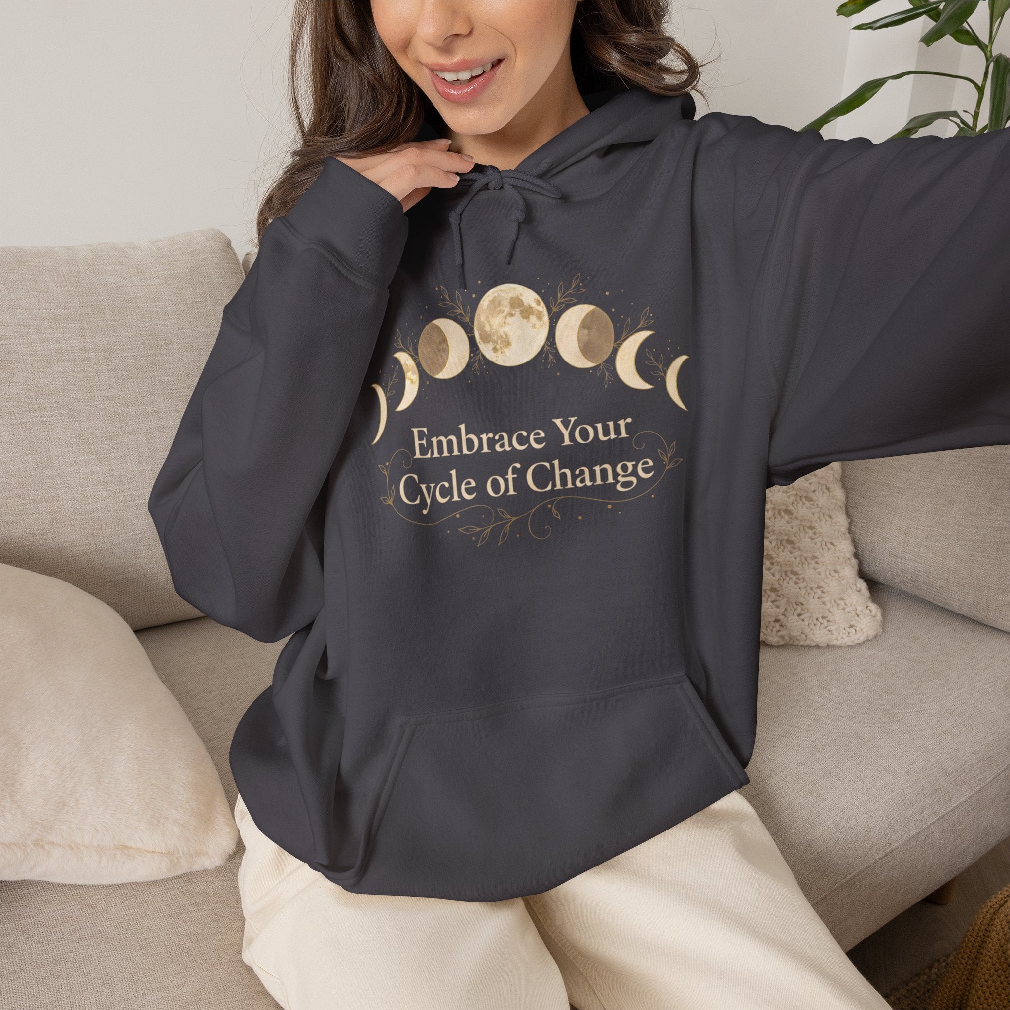 "Embrace Your Cycle of Change" Spiritual Graphic Sweatshirt