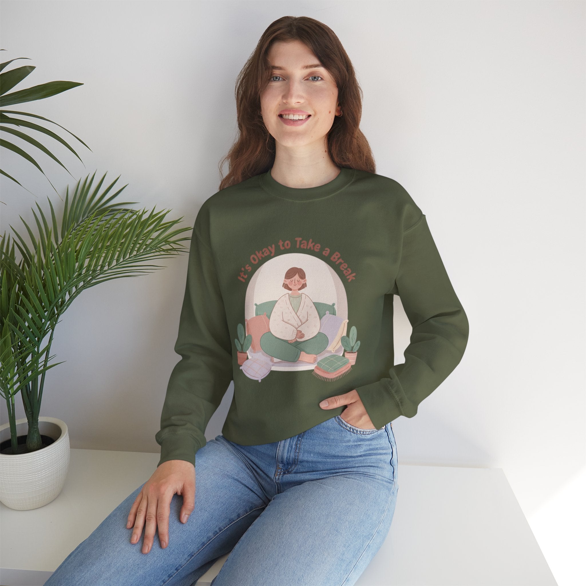 It's Okay to Take a Break Sweatshirt | self care shirt, burnout