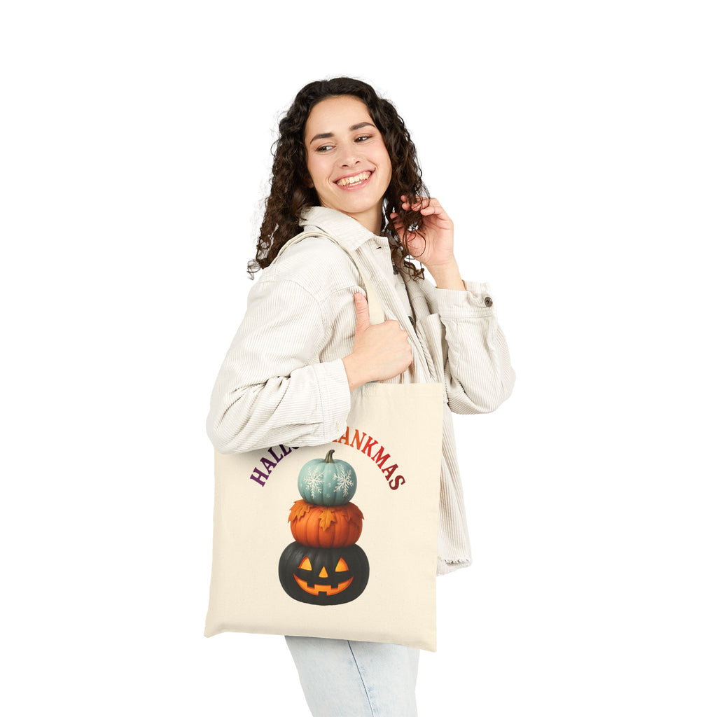 ‘Hallowthankmas’ Stacked Pumpkin Fall Tote