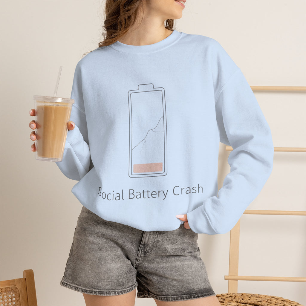 Social Battery Crash Sweatshirt