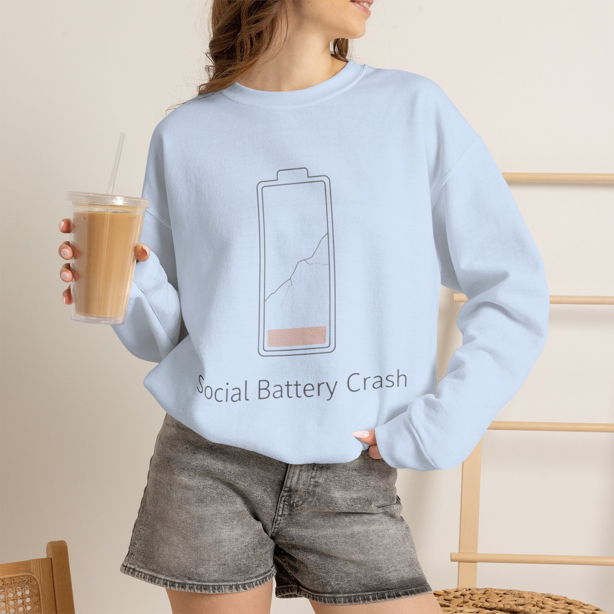 Social Battery Crash Sweatshirt