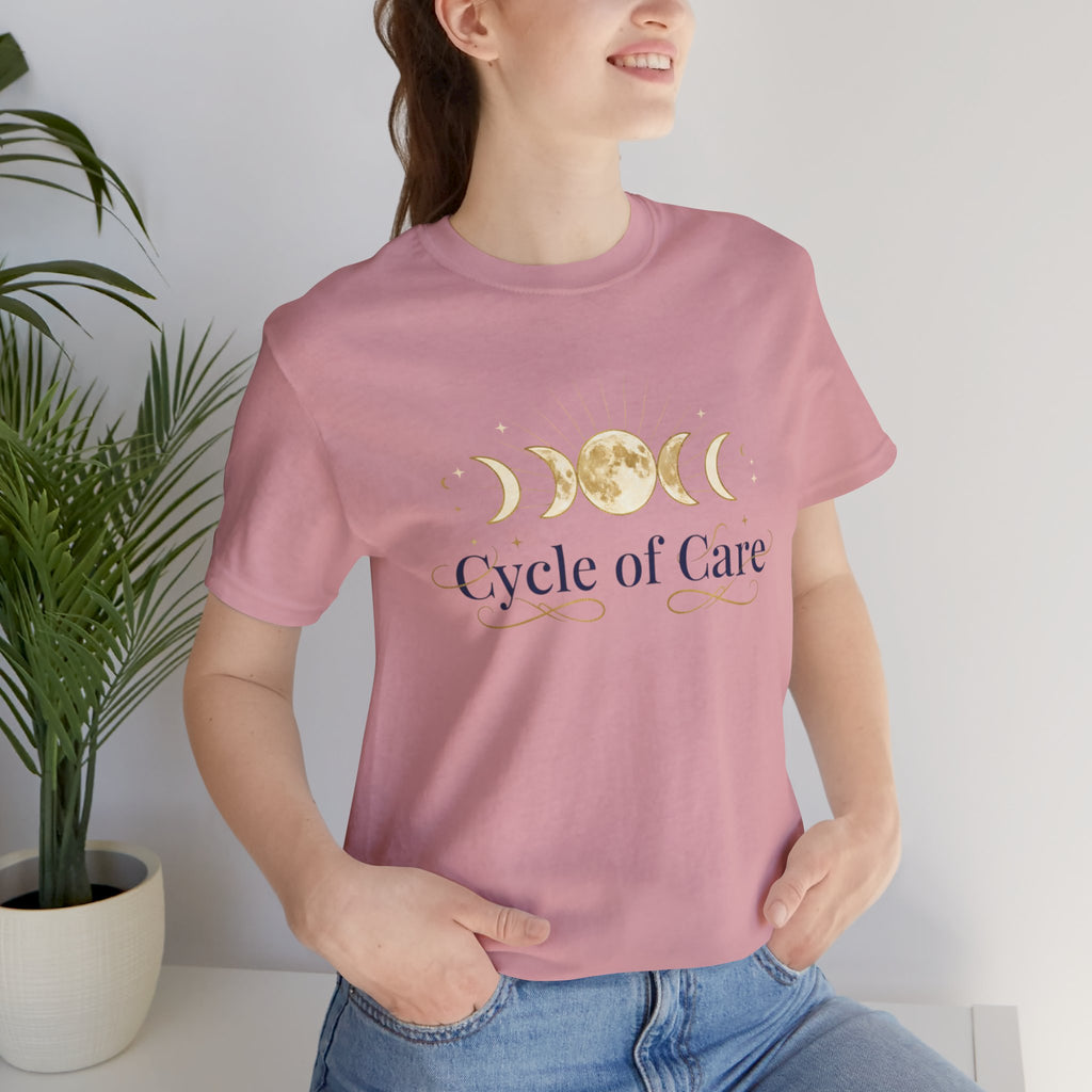Cycle of Care Moon Phases Tee | celestial wellness, ritual calendar