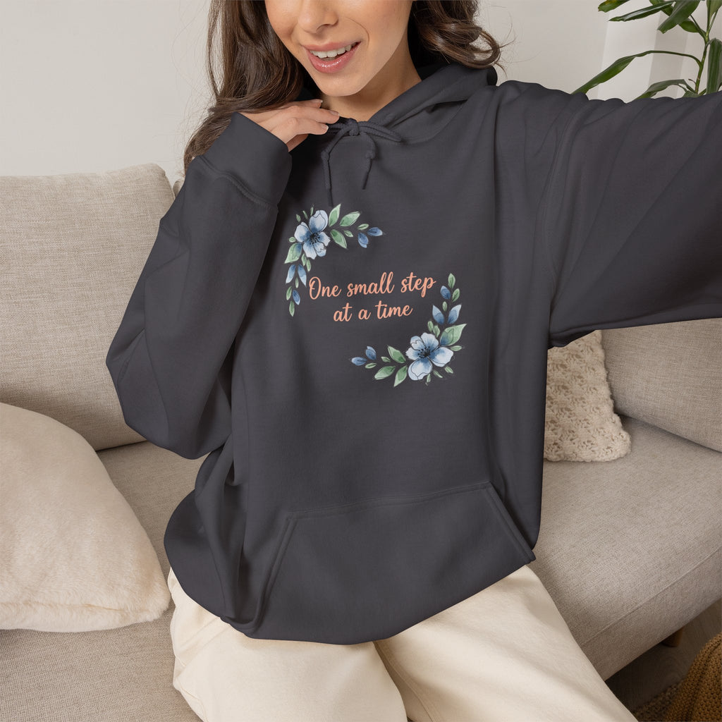 'One Small Step at a Time' Floral Motivational Pullover