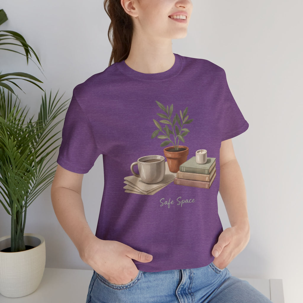 Gouache Still Life with Mugs & Books Safe Space T-Shirt