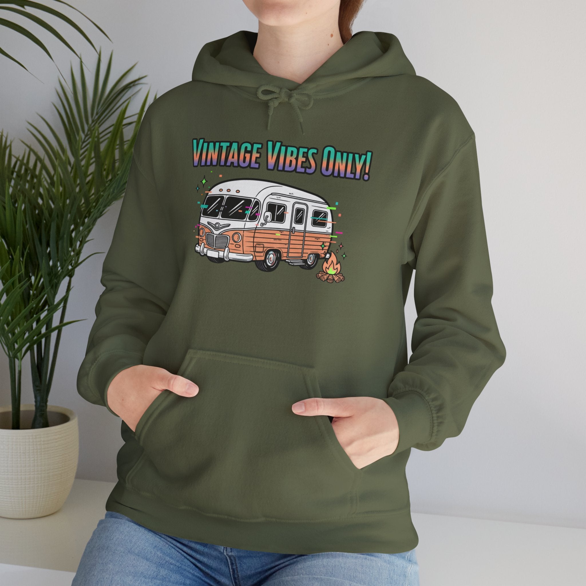 "Vintage Vibes Only" Retro Camper Pullover