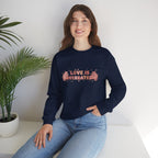 Sweatshirt — "Love Is Overrated" Cute Cat Graphic Crewneck