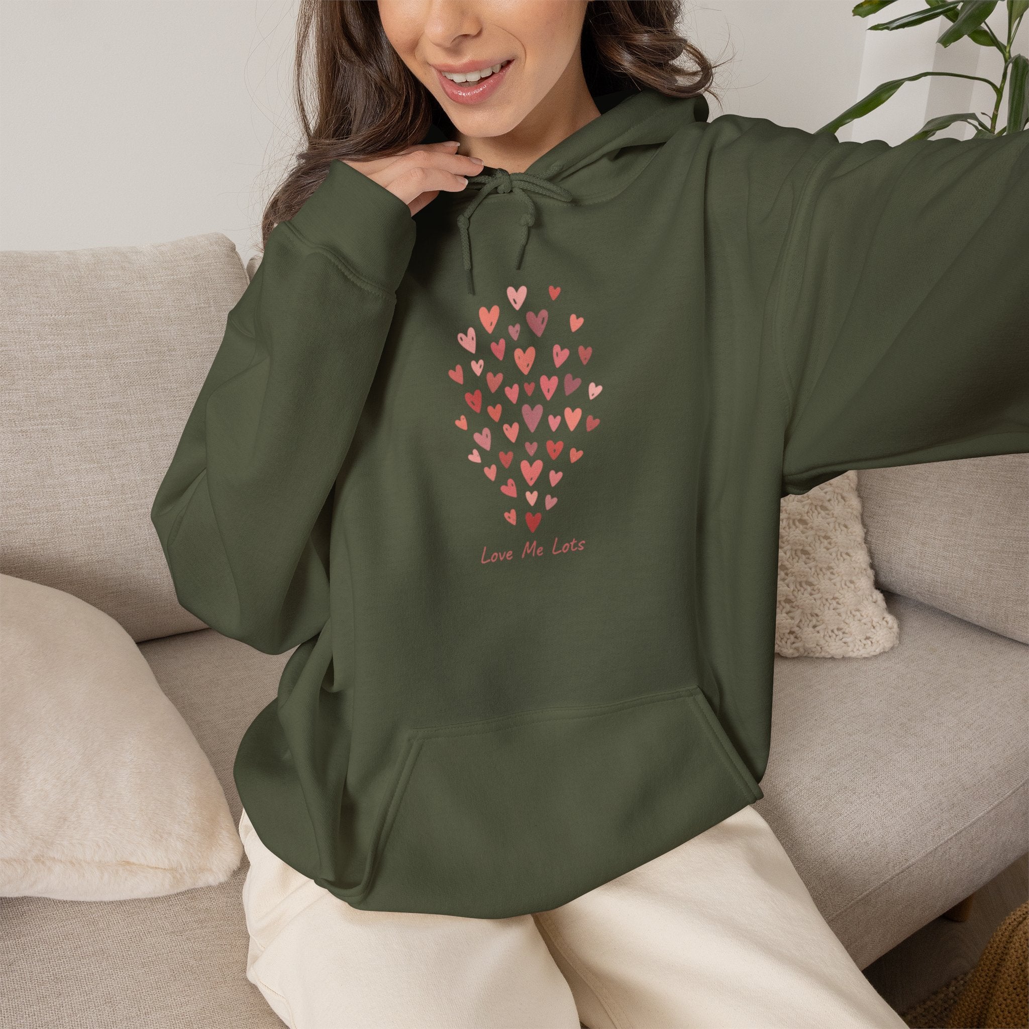 Love Me Lots Tiny Heart Cluster Hoodie