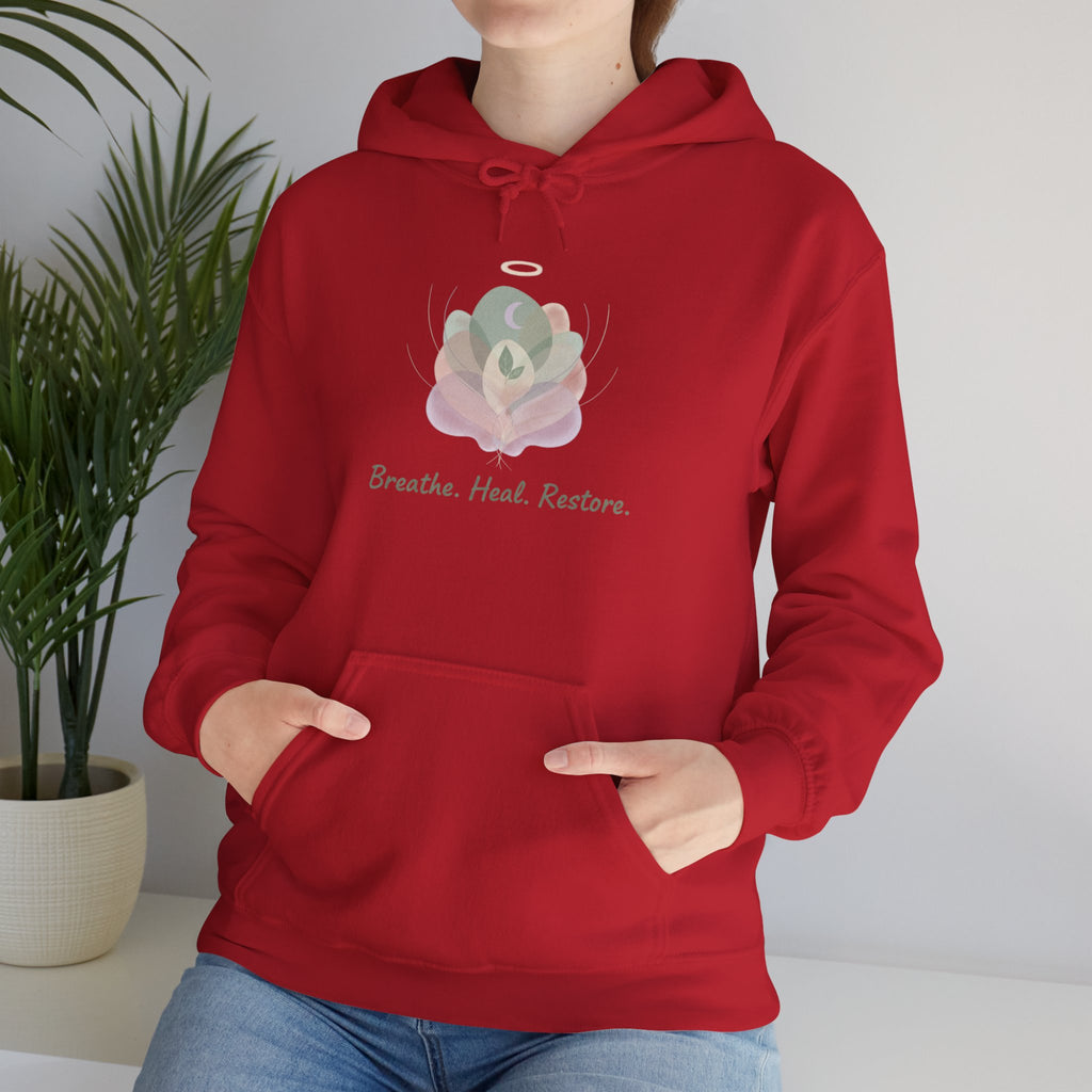Breathe Heal Restore Sweatshirt — Mindful Wellness Hoodie